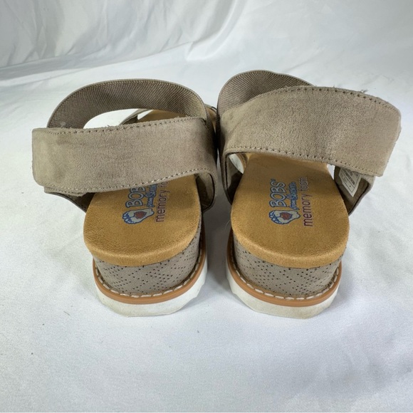 BOBS by Skechers Women's Desert Kiss-Stretch Quarter Strap Sandal Flat - Taupe - Picture 5 of 8